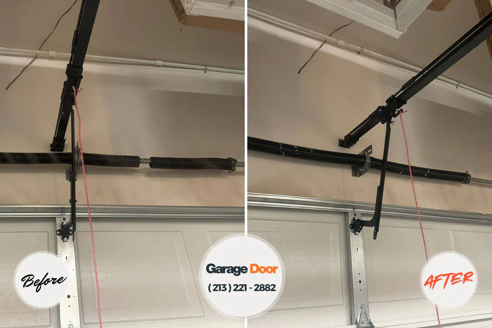 Before and after: garage door repair Fairfield Bay, AR